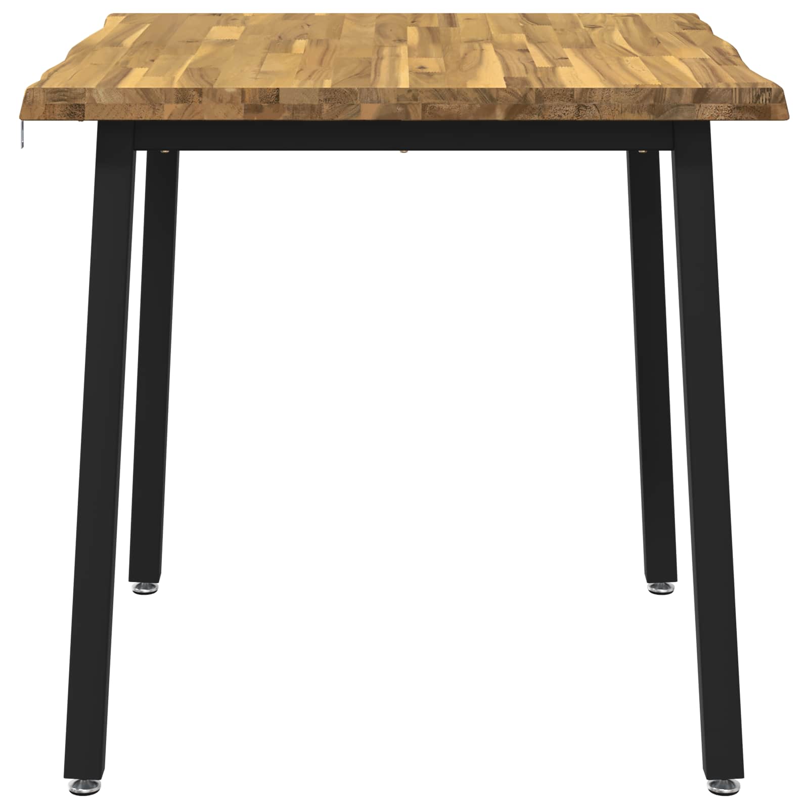 vidaXL 60 x 55 x 75 cm Lite Drewno Akacji biały i czarny Prostokątny