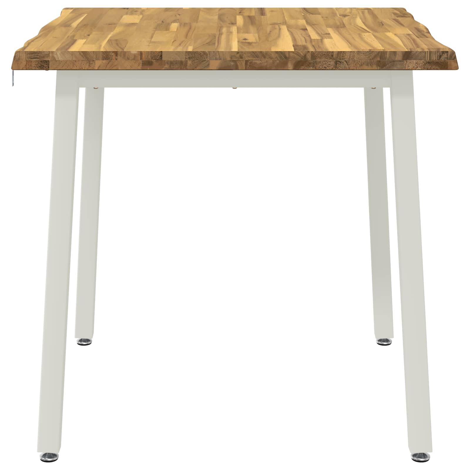 vidaXL 60 x 55 x 75 cm Lite Drewno Akacji Biały Prostokątny