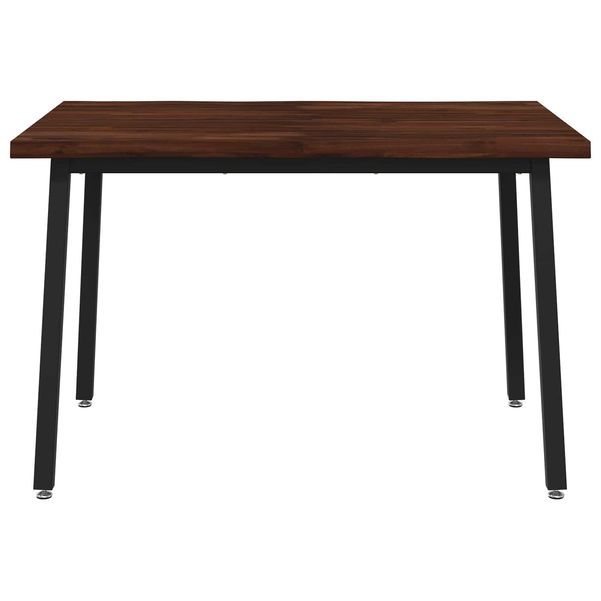 vidaXL 90 x 55 x 75 cm Lite Drewno Akacji Ciemnobrązowy i czarny
