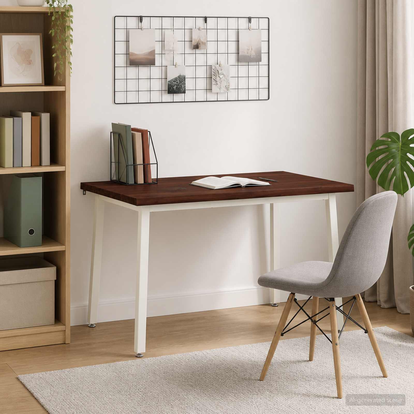 vidaXL 90 x 55 x 75 cm Lite Drewno Akacji Ciemnobrązowy i Biały