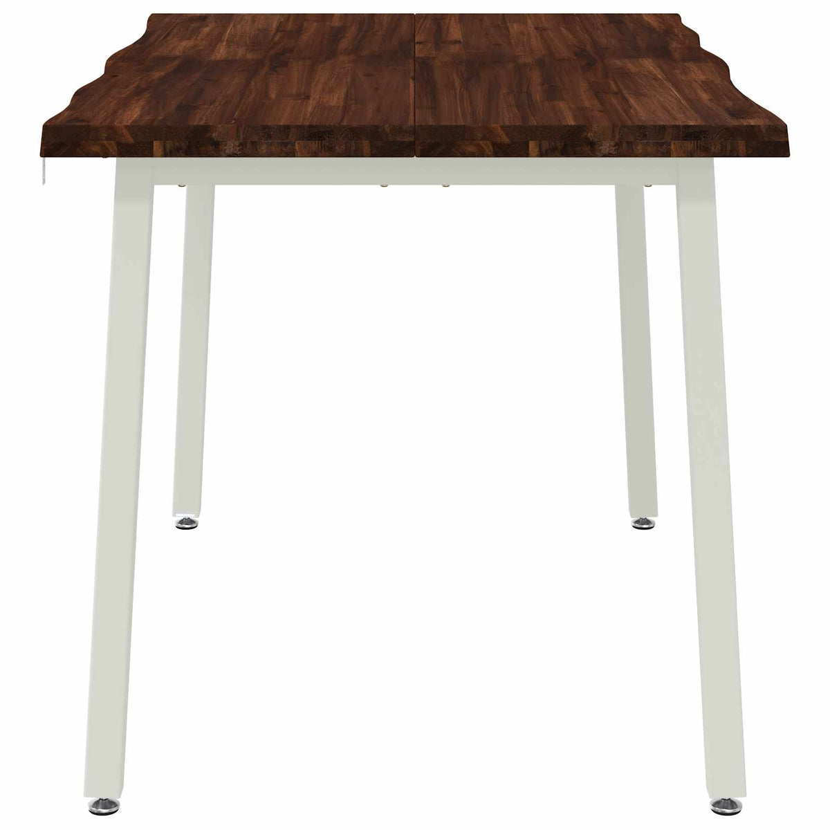vidaXL 90 x 55 x 75 cm Lite Drewno Akacji Ciemnobrązowy i Biały