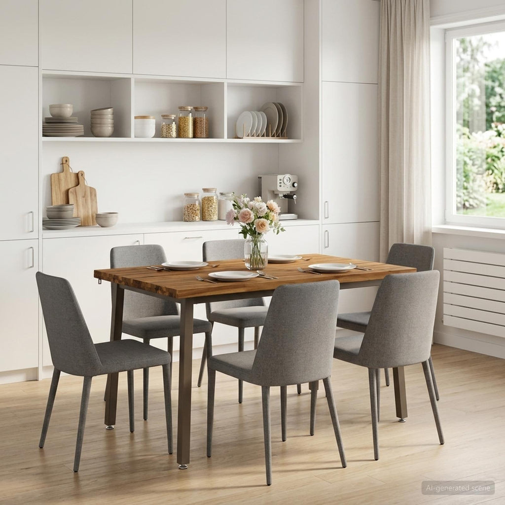 vidaXL 90 x 55 x 75 cm Lite Drewno Akacji Naturalny i kawowy