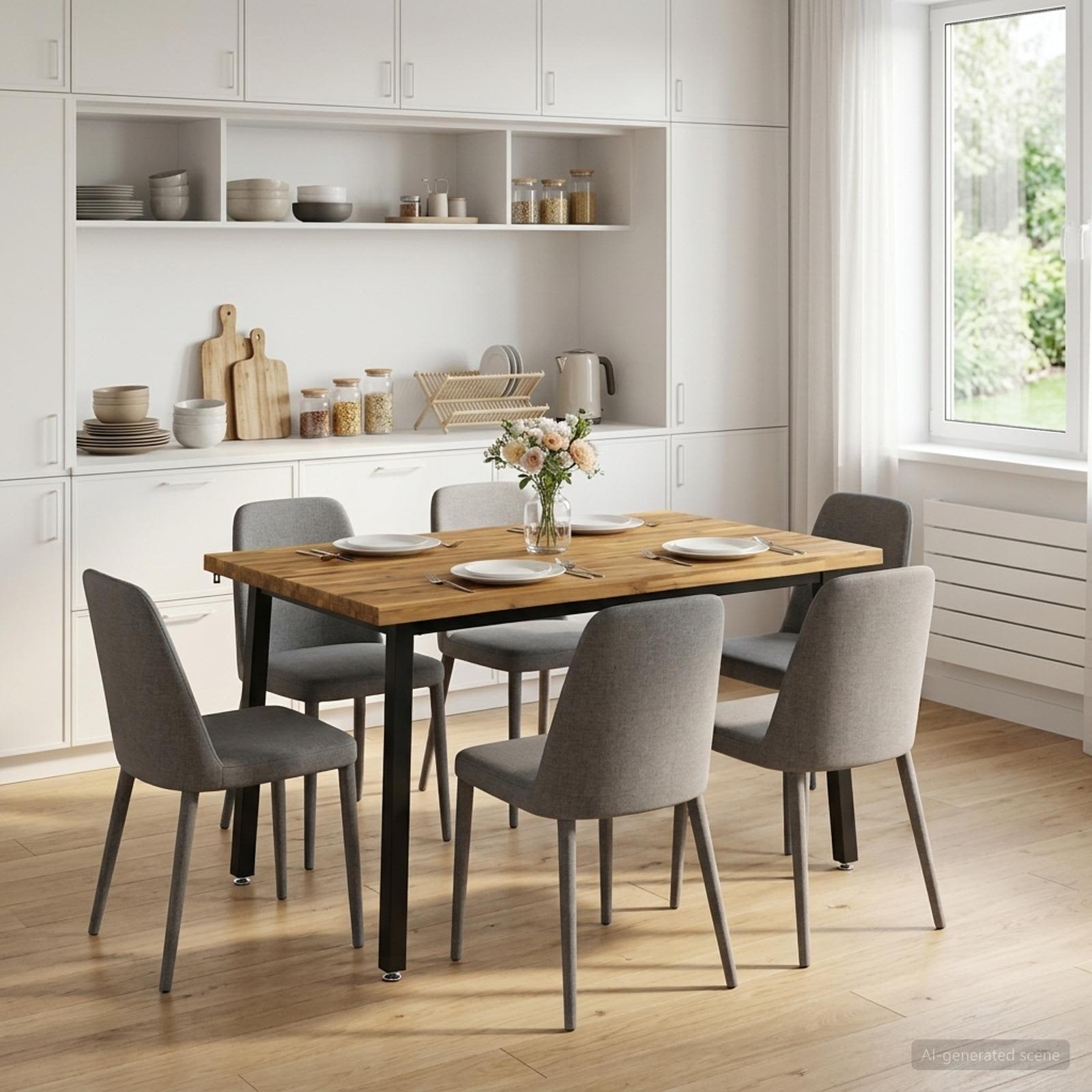 vidaXL 90 x 55 x 75 cm Lite Drewno Akacji biały i czarny Prostokątny