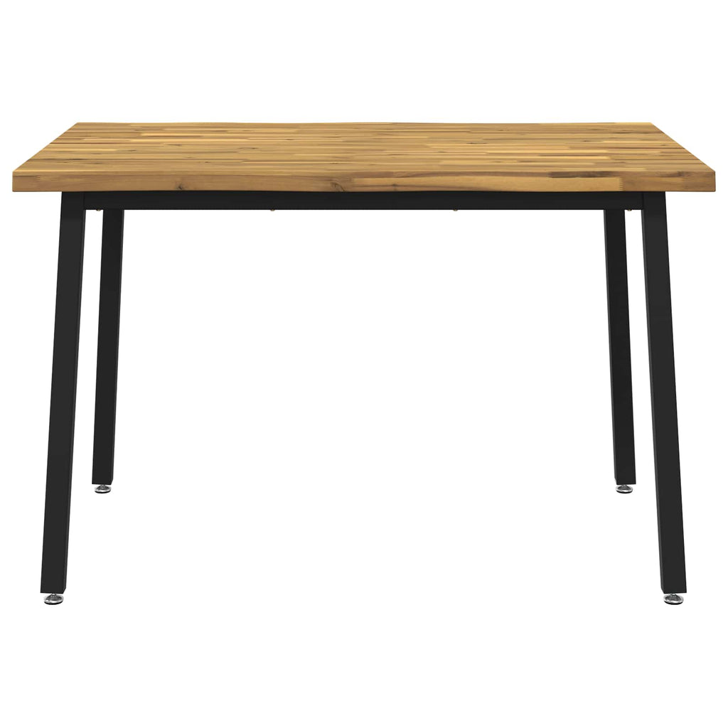 vidaXL 90 x 55 x 75 cm Lite Drewno Akacji biały i czarny Prostokątny