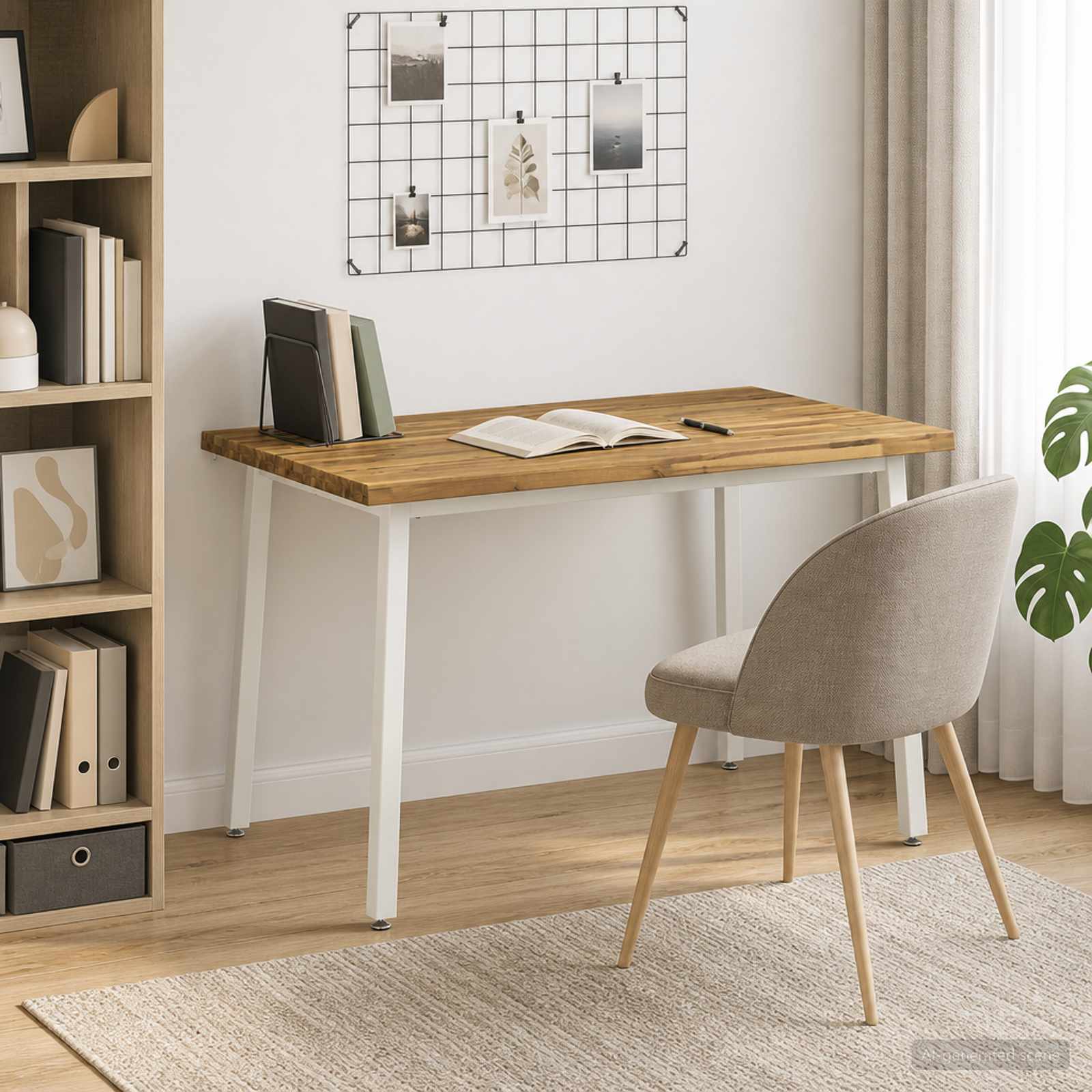 vidaXL 110 x 55 x 75 cm Lite Drewno Akacji Biały Prostokątny