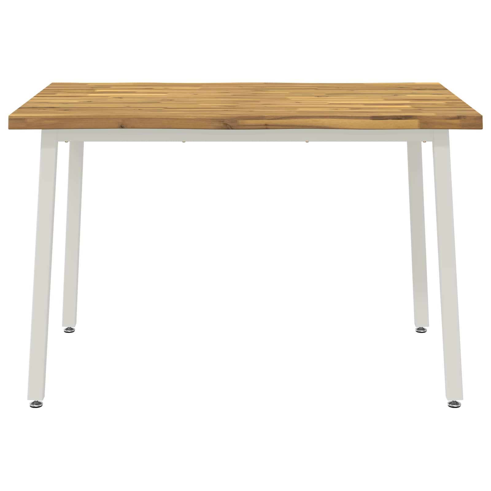 vidaXL 90 x 55 x 75 cm Lite Drewno Akacji Biały Prostokątny