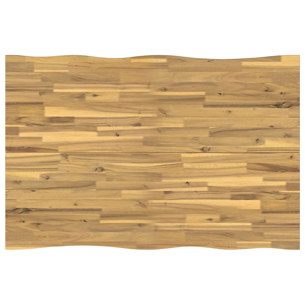 vidaXL 90 x 55 x 75 cm Lite Drewno Akacji Biały Prostokątny