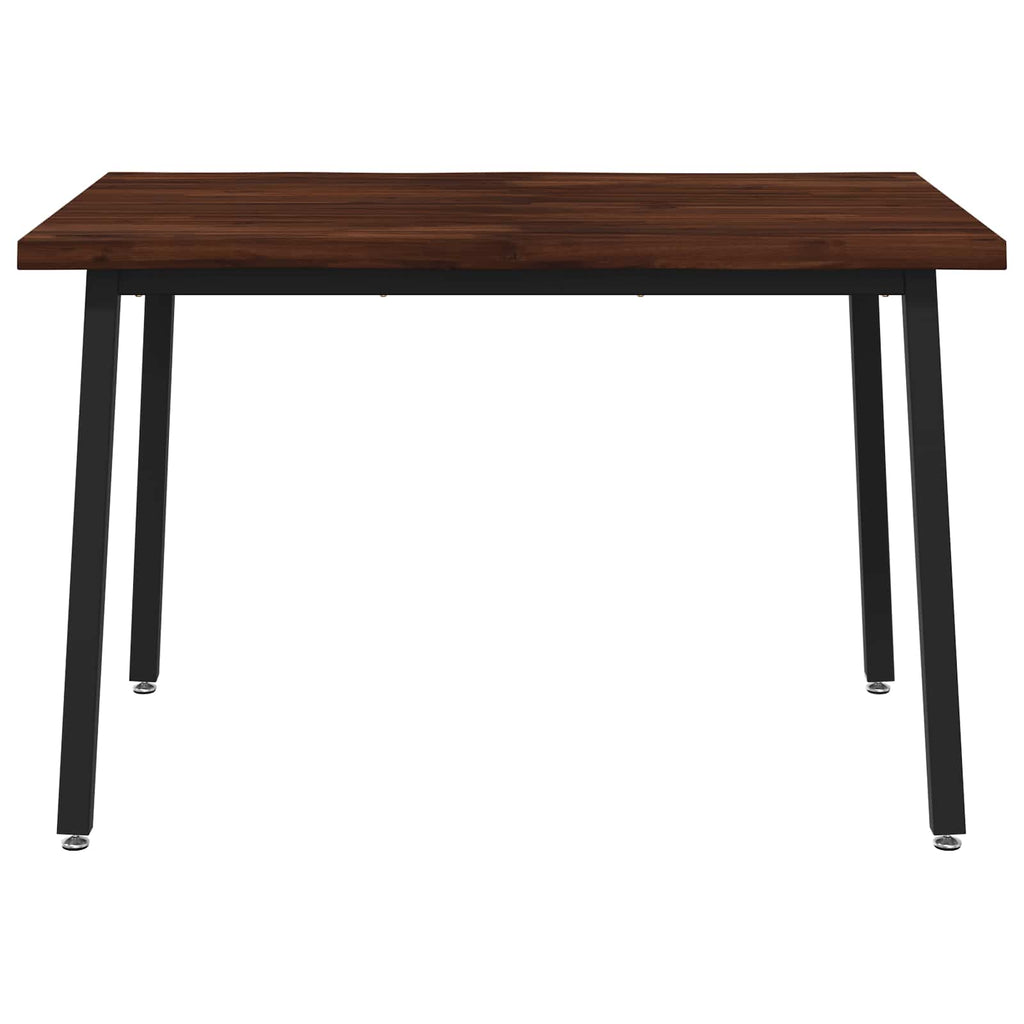 vidaXL 110 x 55 x 75 cm Lite Drewno Akacji Ciemnobrązowy i czarny