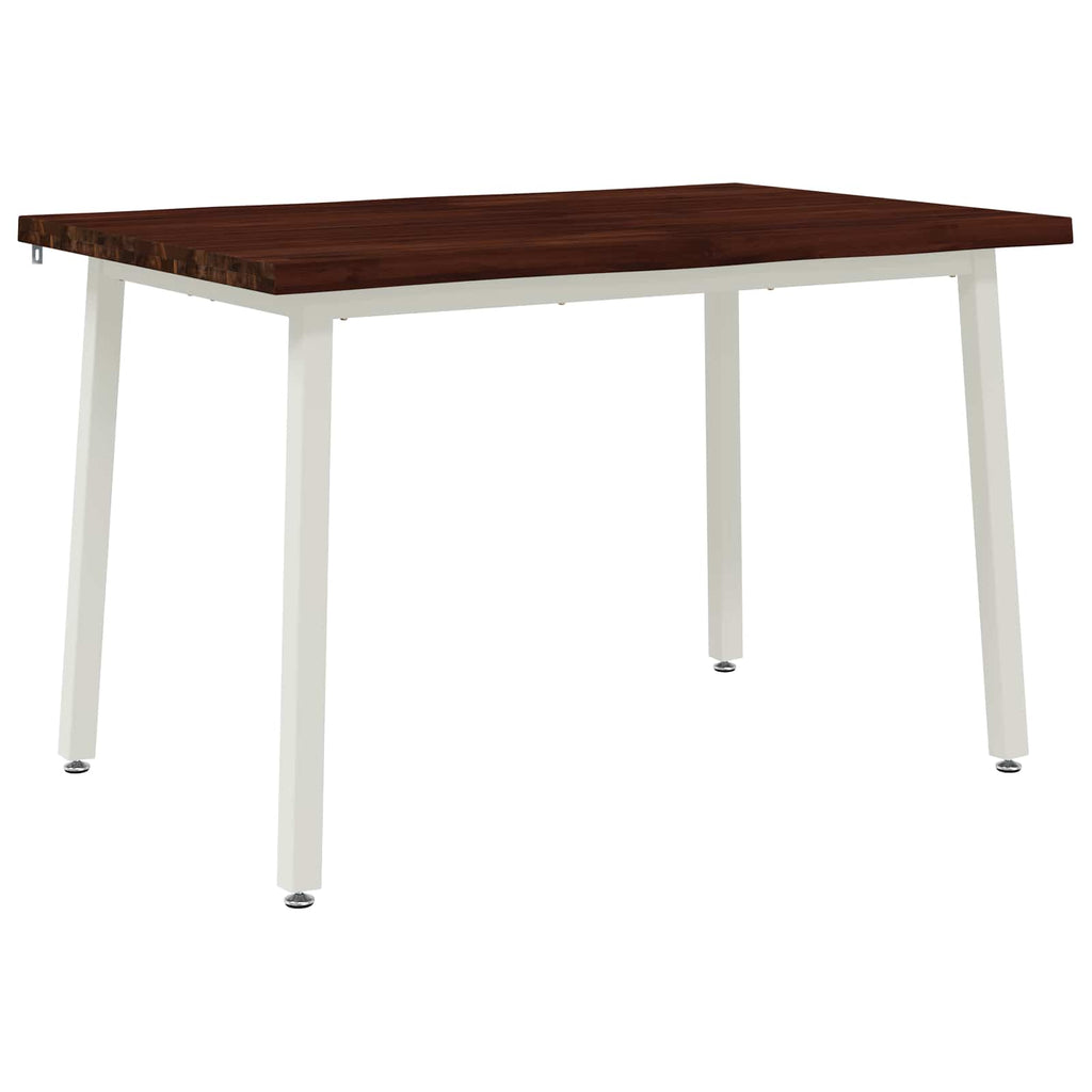 vidaXL 110 x 55 x 75 cm Lite Drewno Akacji Ciemnobrązowy i Biały