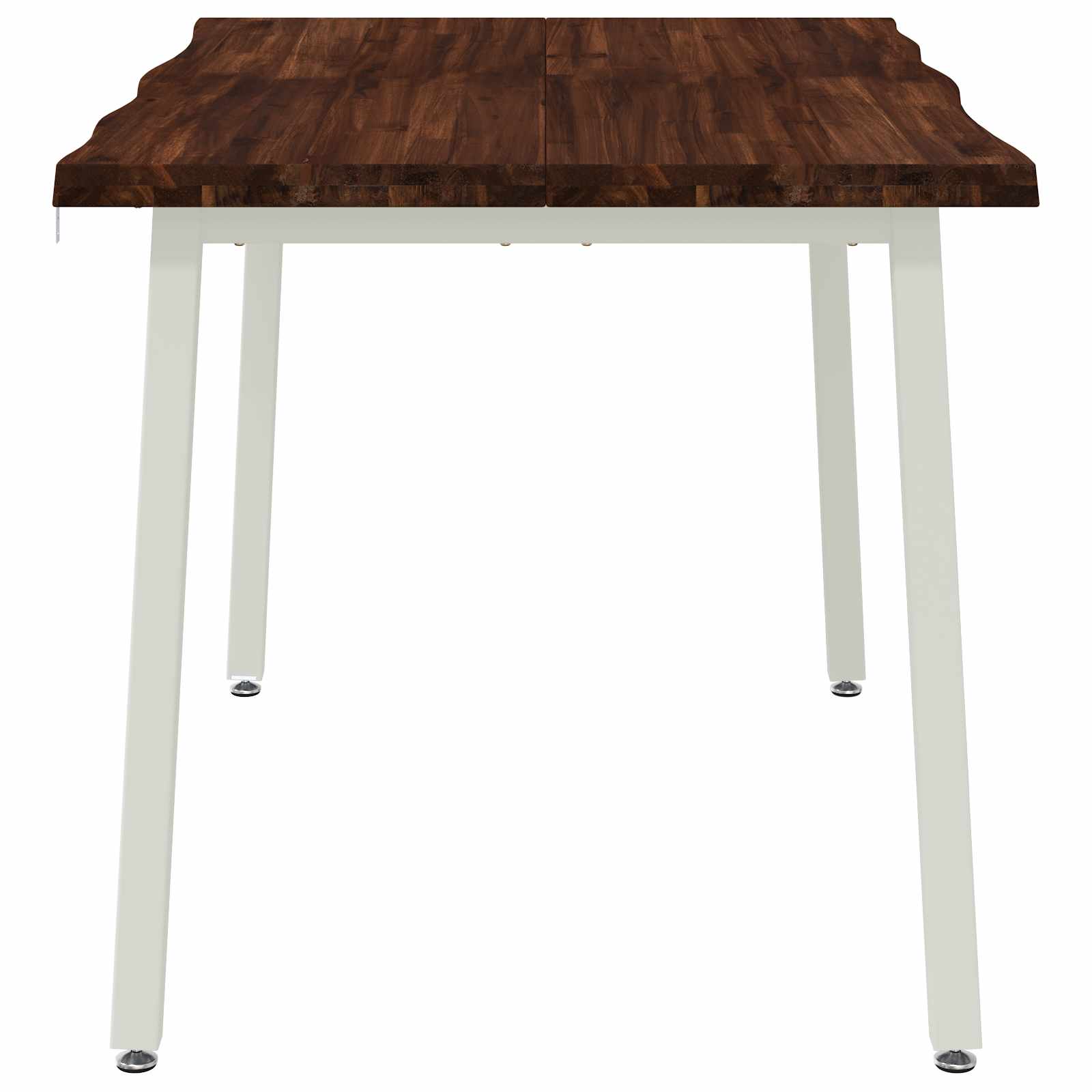 vidaXL 110 x 55 x 75 cm Lite Drewno Akacji Ciemnobrązowy i Biały