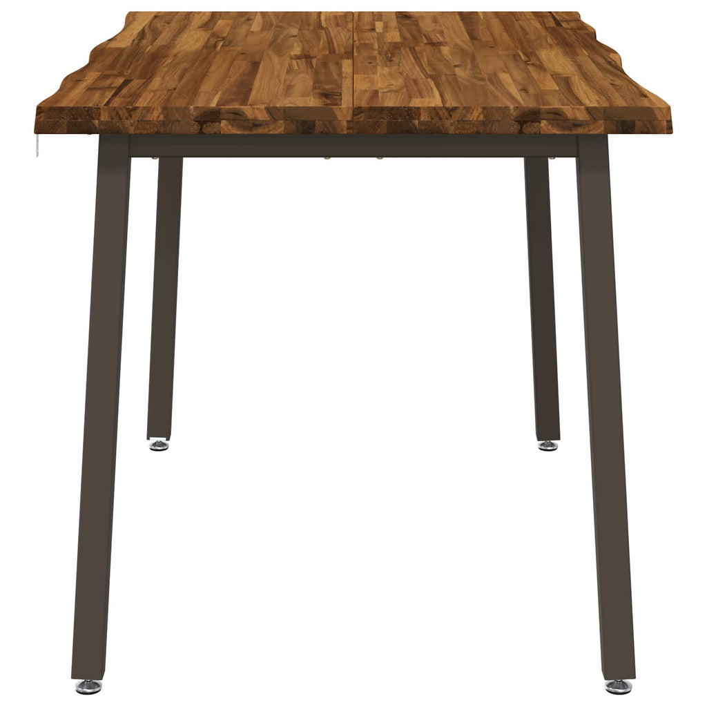 vidaXL 110 x 55 x 75 cm Lite Drewno Akacji Naturalny i kawowy