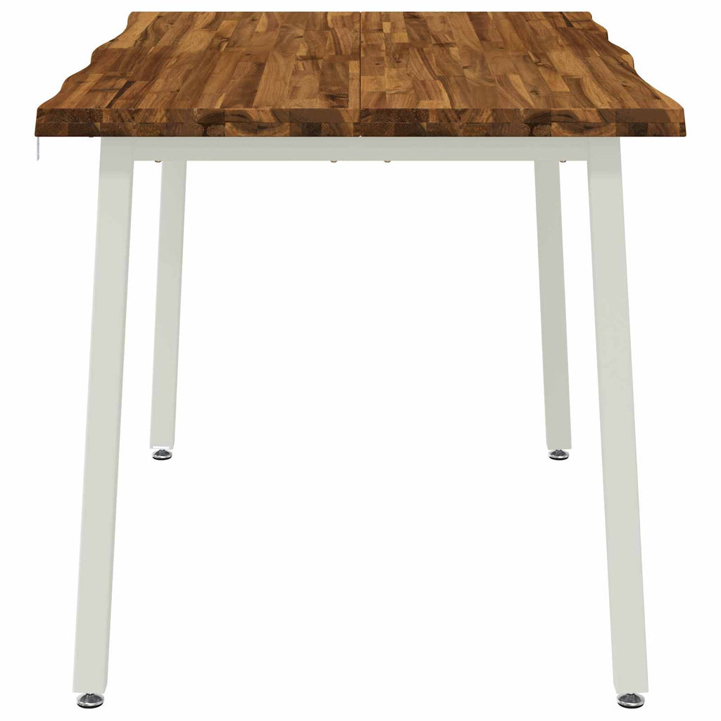vidaXL 110 x 55 x 75 cm Lite Drewno Akacji Naturalne i białe