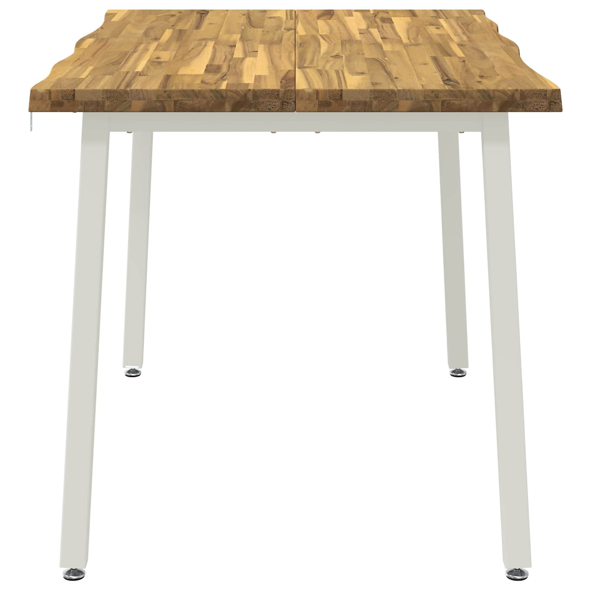 vidaXL 110 x 55 x 75 cm Lite Drewno Akacji Biały Prostokątny