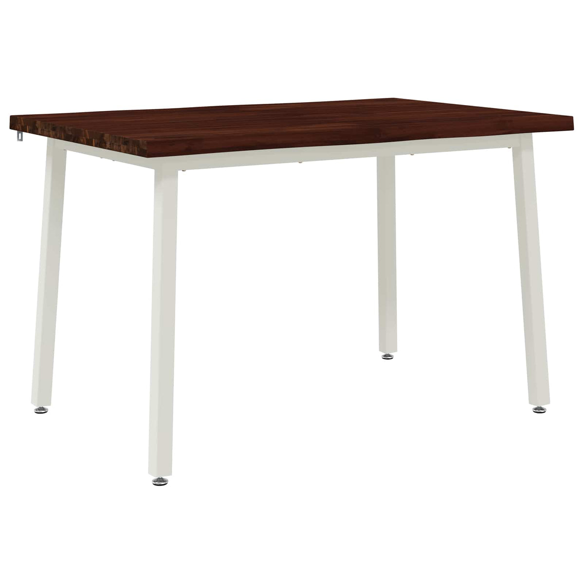 vidaXL 120 x 70 x 75 cm Lite Drewno Akacji Ciemnobrązowy i Biały