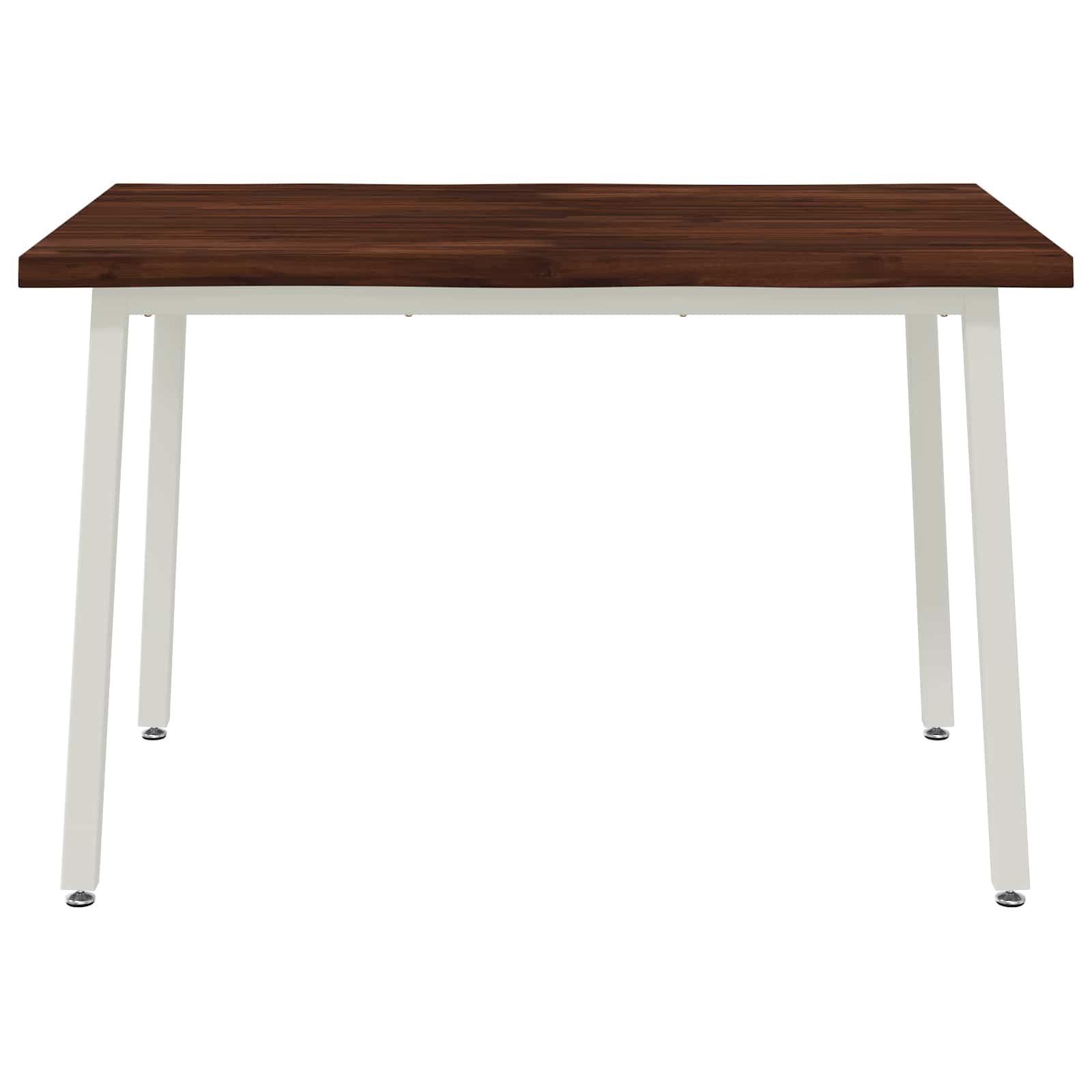 vidaXL 120 x 70 x 75 cm Lite Drewno Akacji Ciemnobrązowy i Biały