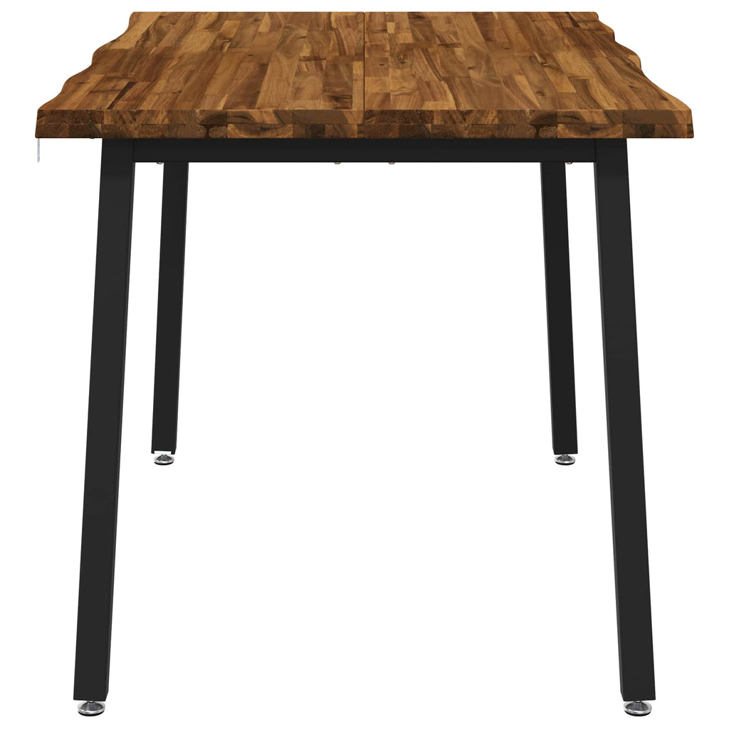 vidaXL 120 x 70 x 75 cm Lite Drewno Akacji Naturalny i czarny