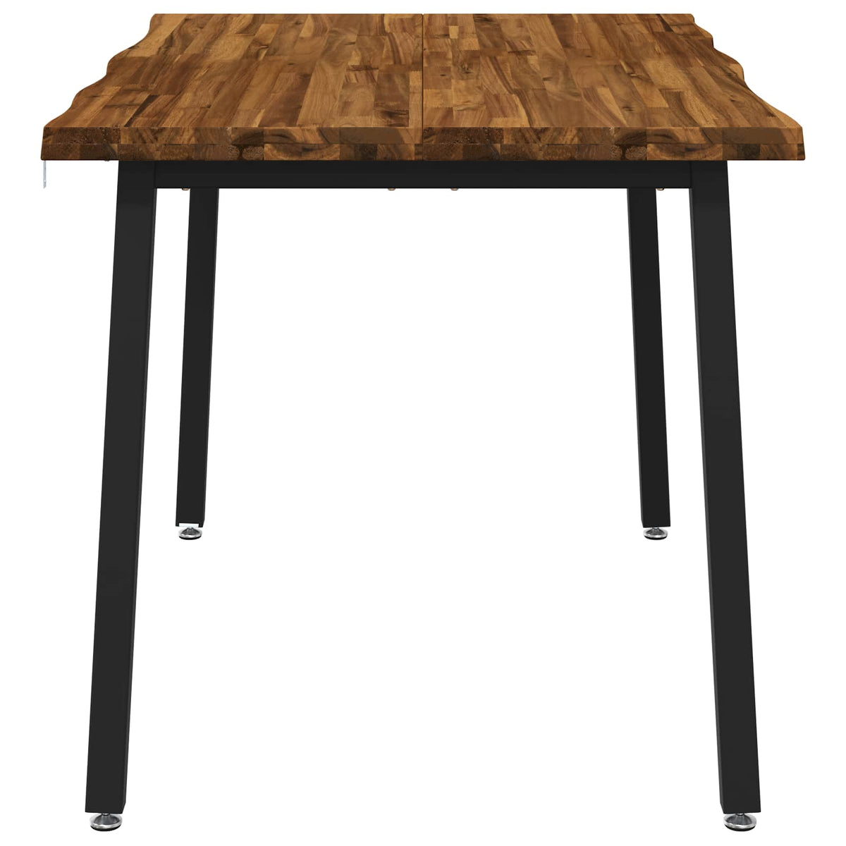 vidaXL 120 x 70 x 75 cm Lite Drewno Akacji Naturalny i czarny