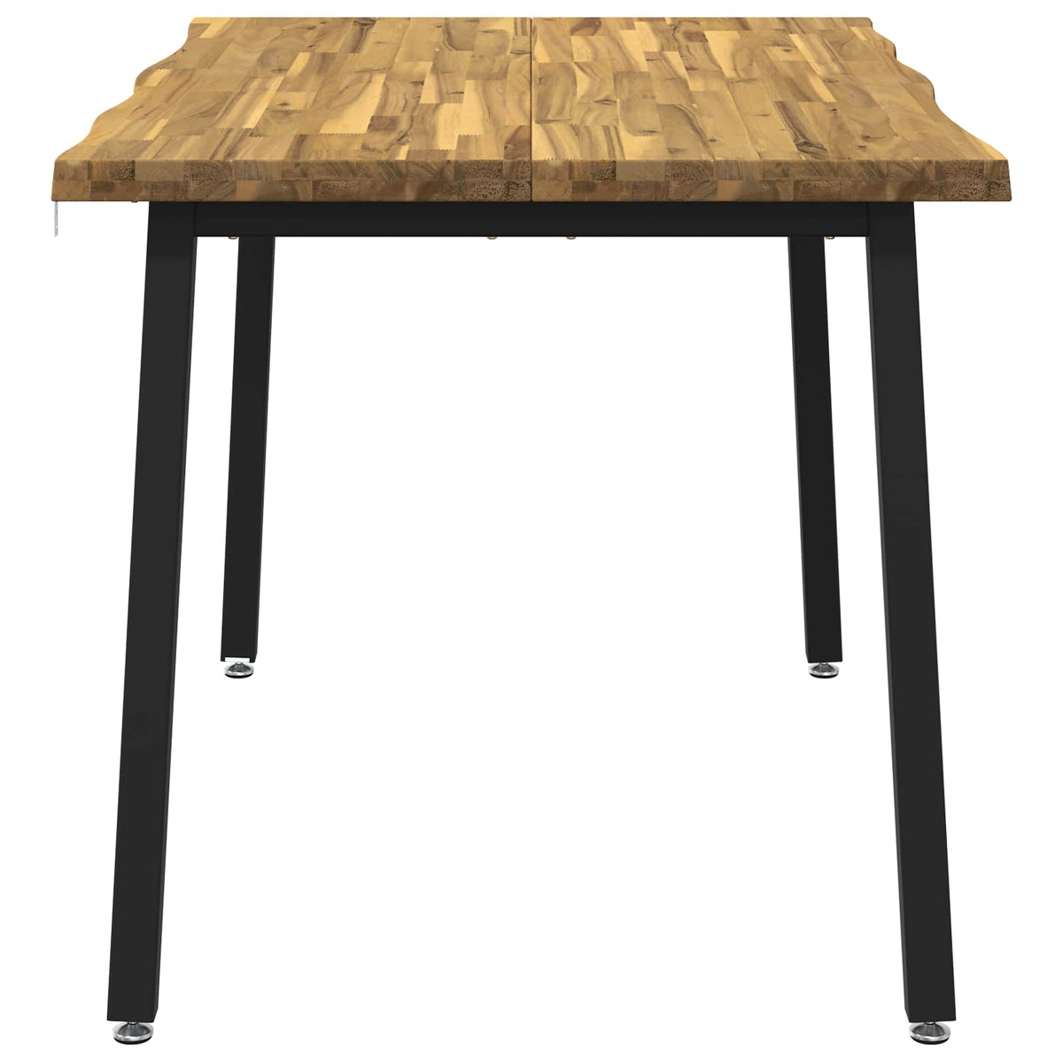 vidaXL 120 x 70 x 75 cm Lite Drewno Akacji biały i czarny Prostokątny
