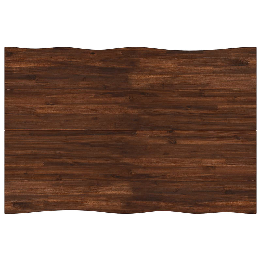 vidaXL 140 x 70 x 75 cm Lite Drewno Akacji Ciemnobrązowy i czarny