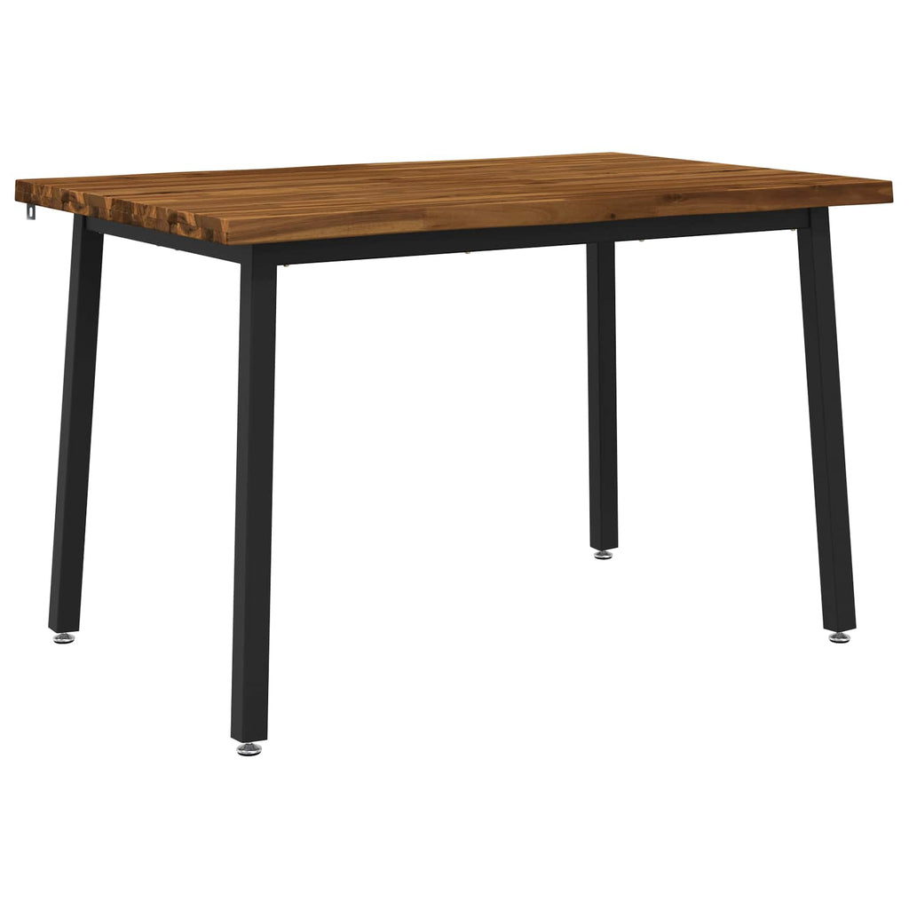 vidaXL 140 x 70 x 75 cm Lite Drewno Akacji Naturalny i czarny