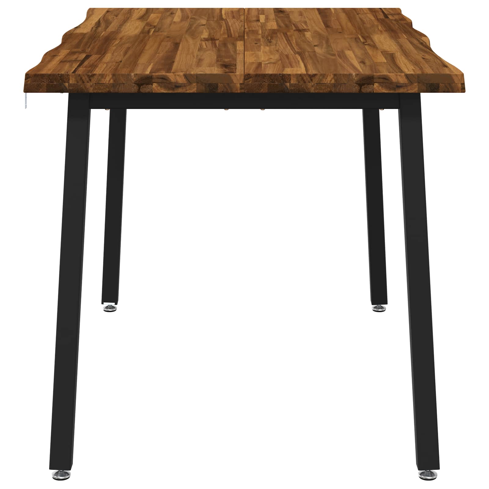 vidaXL 140 x 70 x 75 cm Lite Drewno Akacji Naturalny i czarny