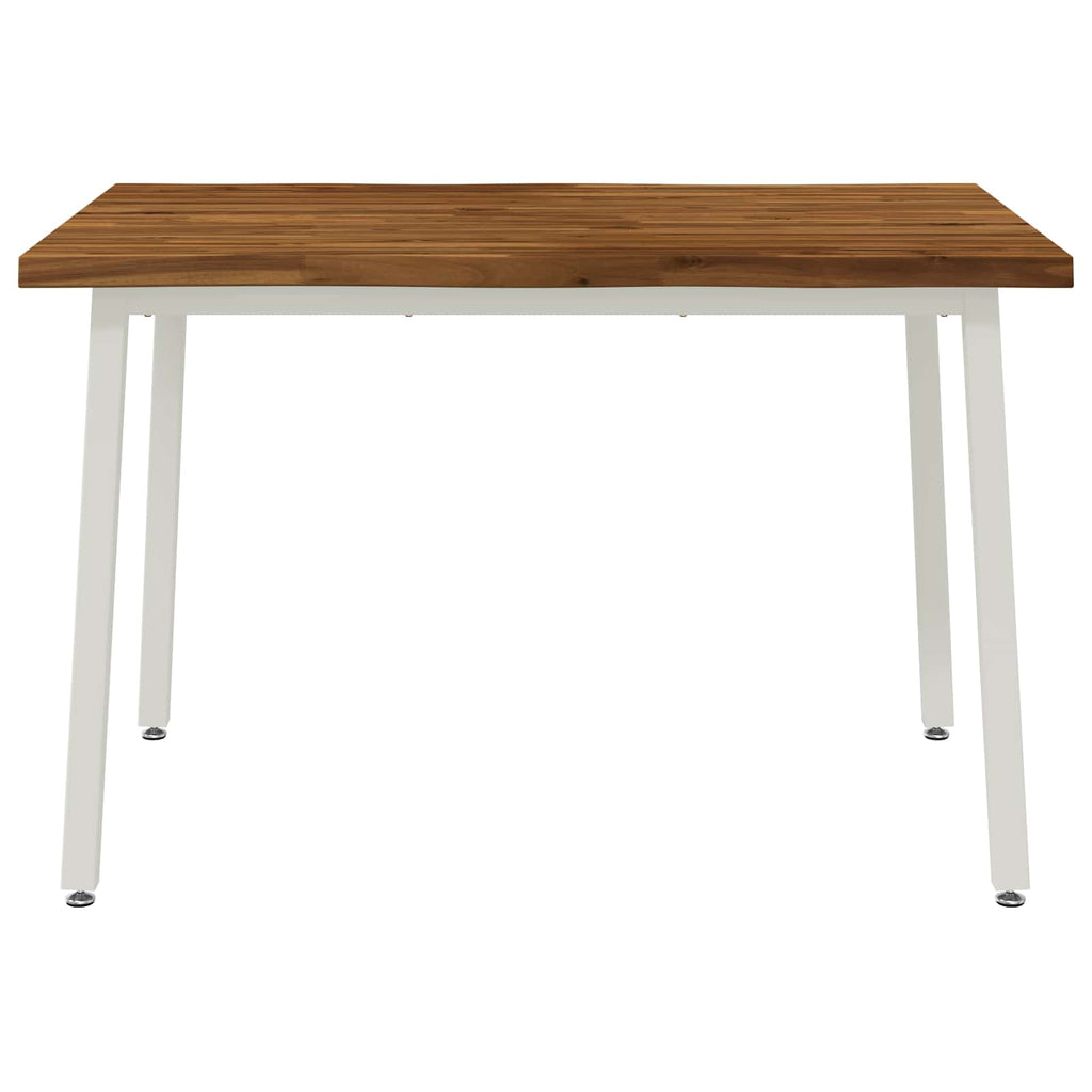 vidaXL 140 x 70 x 75 cm Lite Drewno Akacji Naturalne i białe