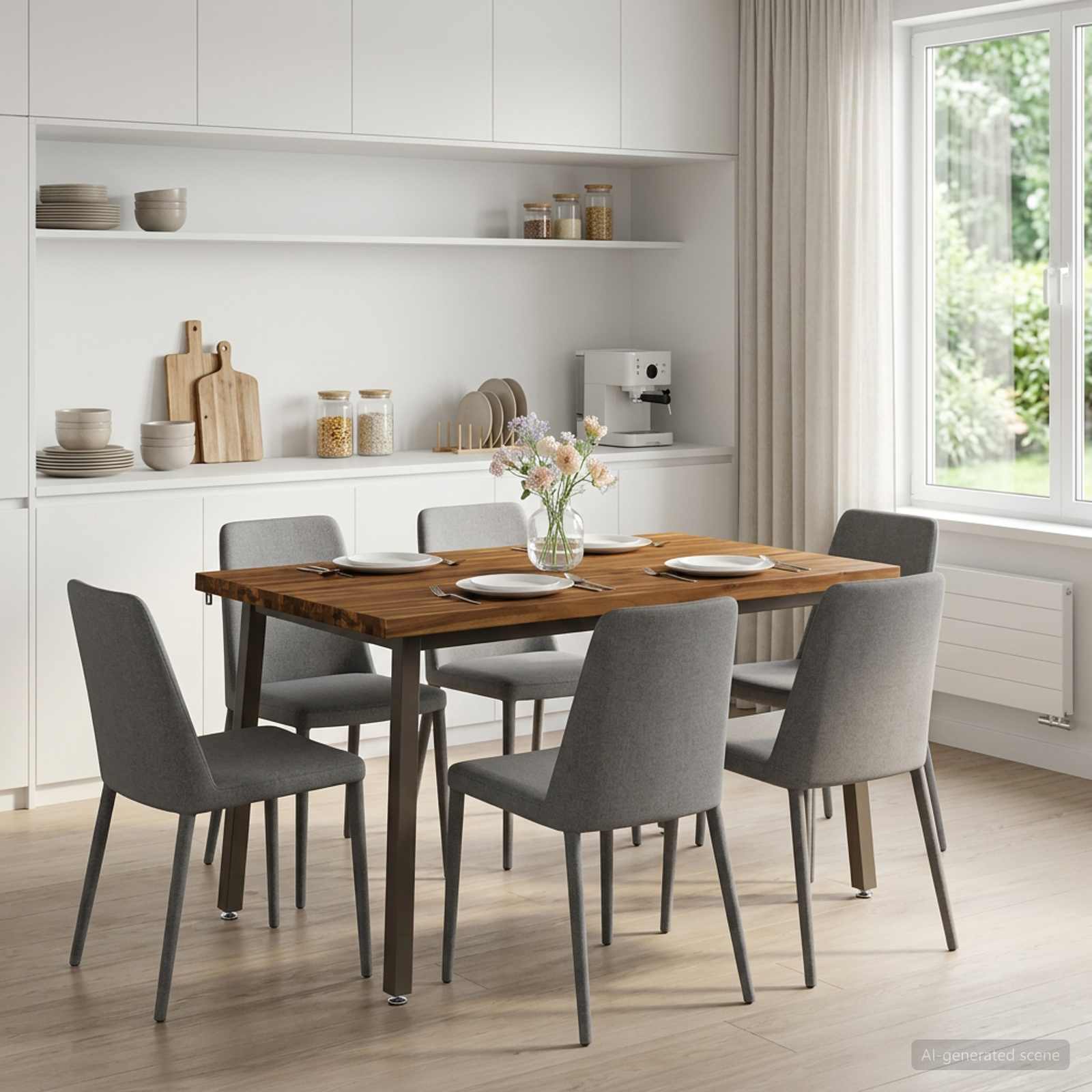 vidaXL 120 x 90 x 75 cm Lite Drewno Akacji Naturalny i kawowy