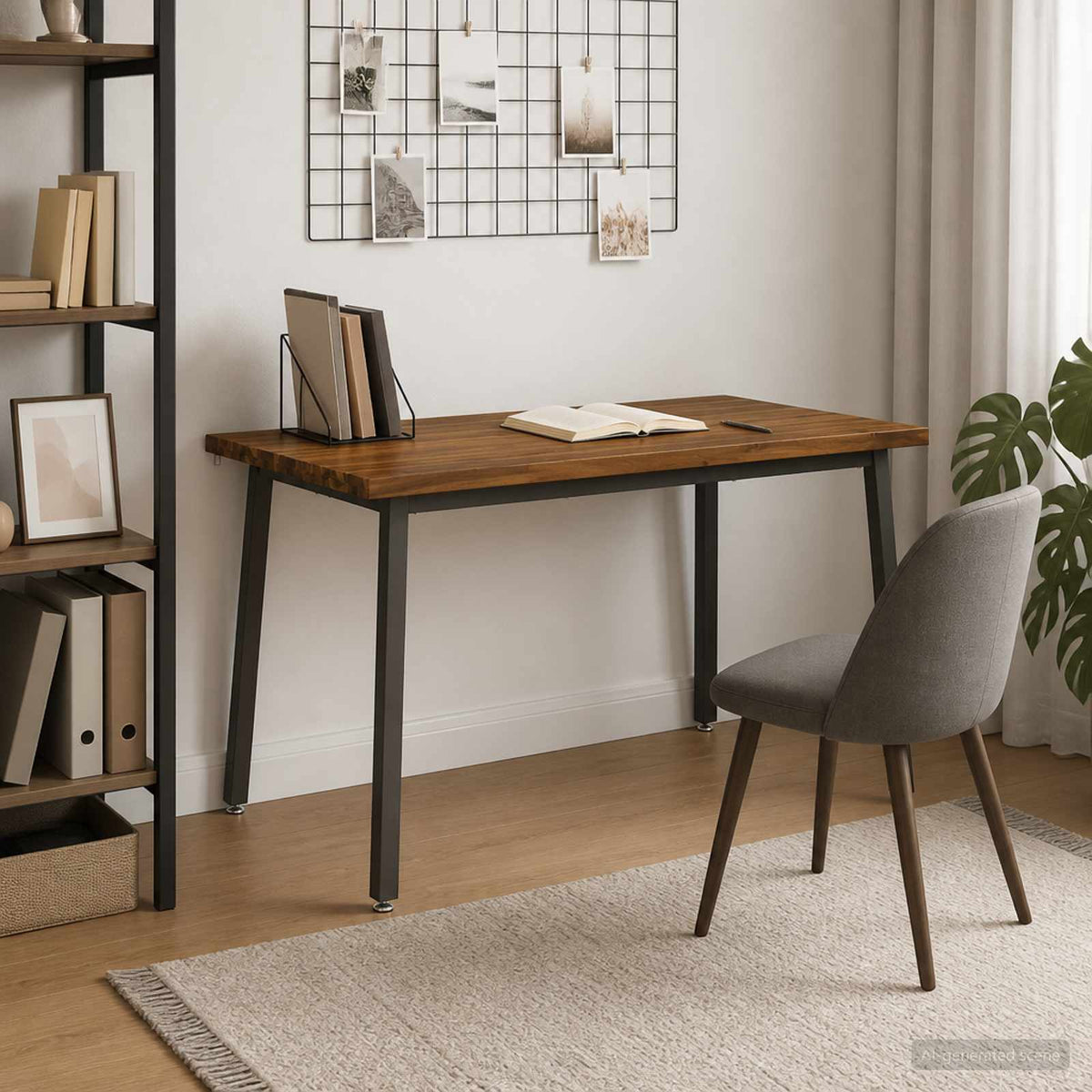 vidaXL 120 x 80 x 75 cm Lite Drewno Akacji Naturalny i kawowy