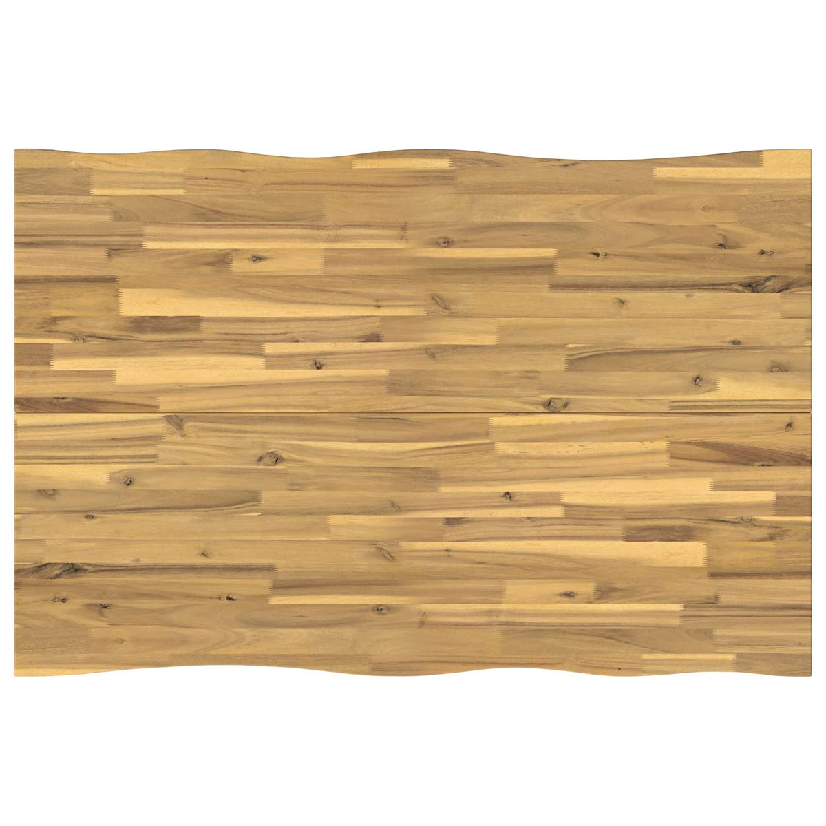 vidaXL 120 x 80 x 75 cm Lite Drewno Akacji biały i czarny Prostokątny