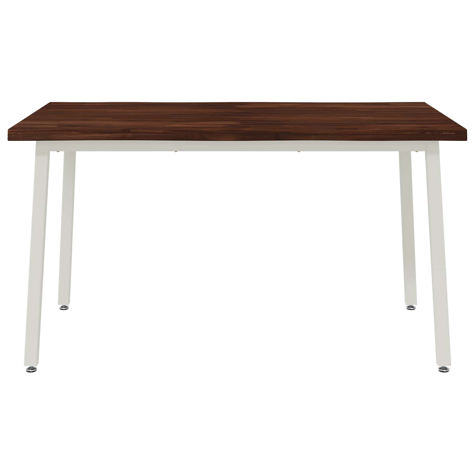 vidaXL 140 x 80 x 75 cm Lite Drewno Akacji Ciemnobrązowy i Biały