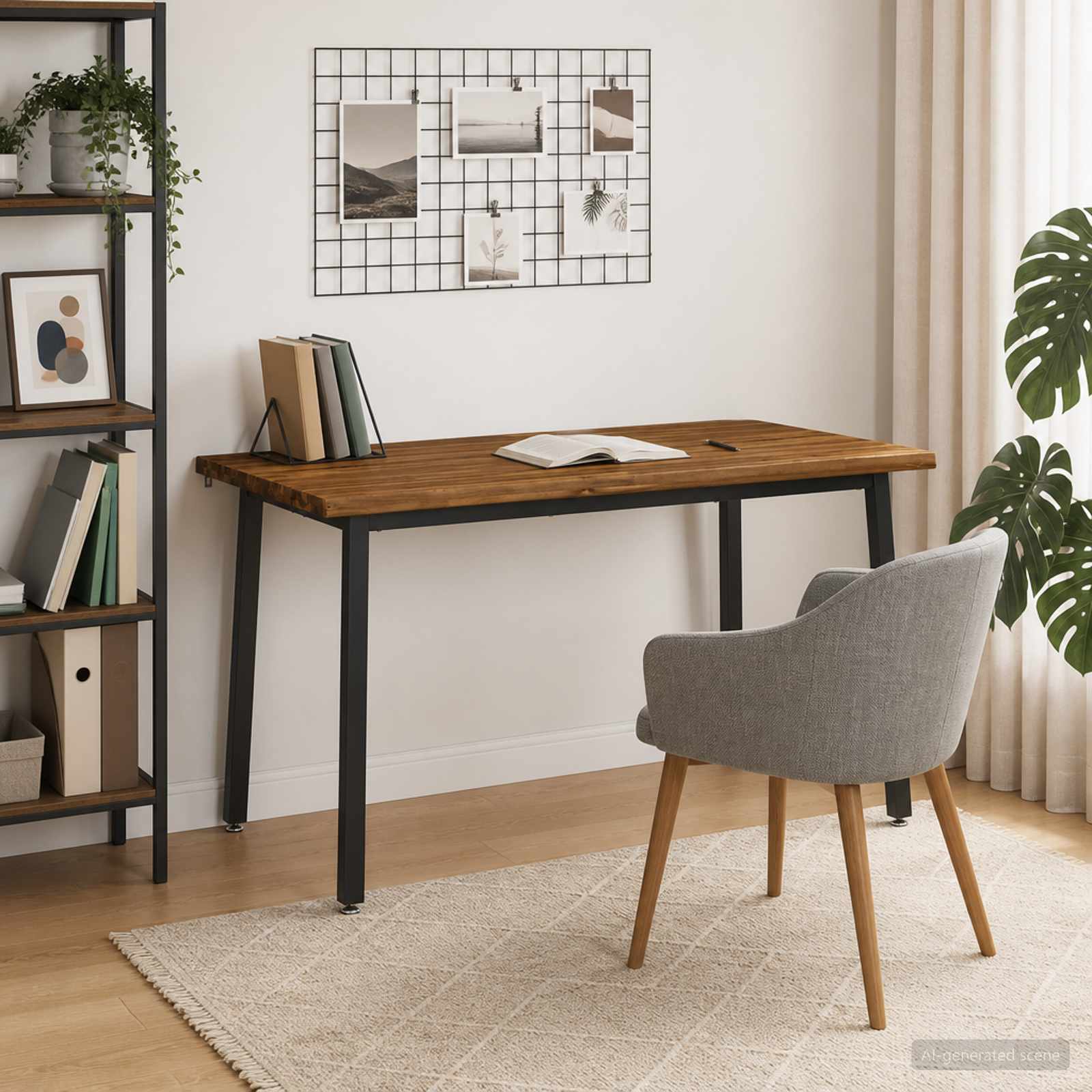 vidaXL 140 x 80 x 75 cm Lite Drewno Akacji Naturalny i czarny