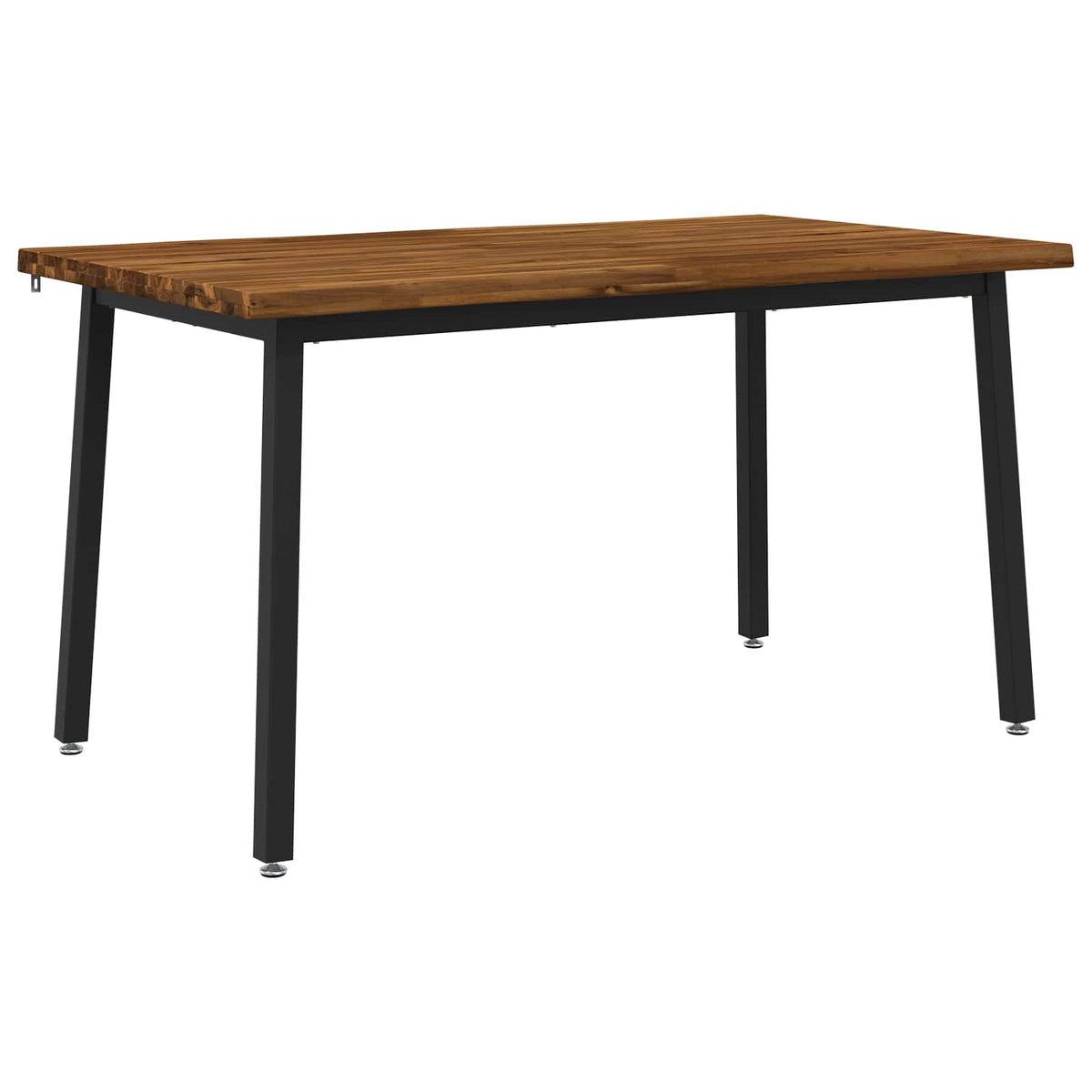 vidaXL 140 x 80 x 75 cm Lite Drewno Akacji Naturalny i czarny
