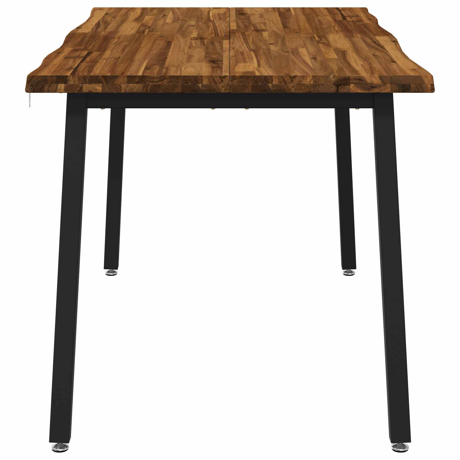 vidaXL 140 x 80 x 75 cm Lite Drewno Akacji Naturalny i czarny