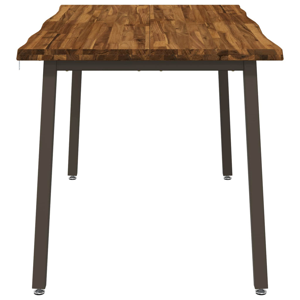 vidaXL 140 x 80 x 75 cm Lite Drewno Akacji Naturalny i kawowy