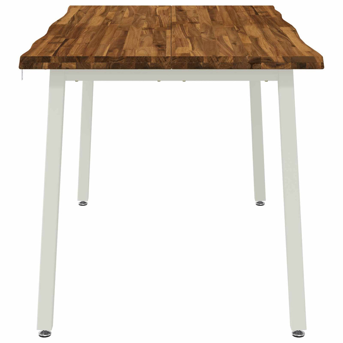 vidaXL 140 x 80 x 75 cm Lite Drewno Akacji Naturalne i białe