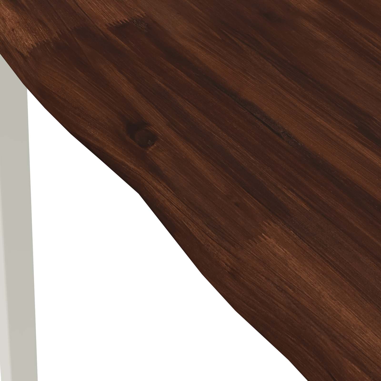 vidaXL 90 x 90 x 75 cm Lite Drewno Akacji Ciemnobrązowy i Biały