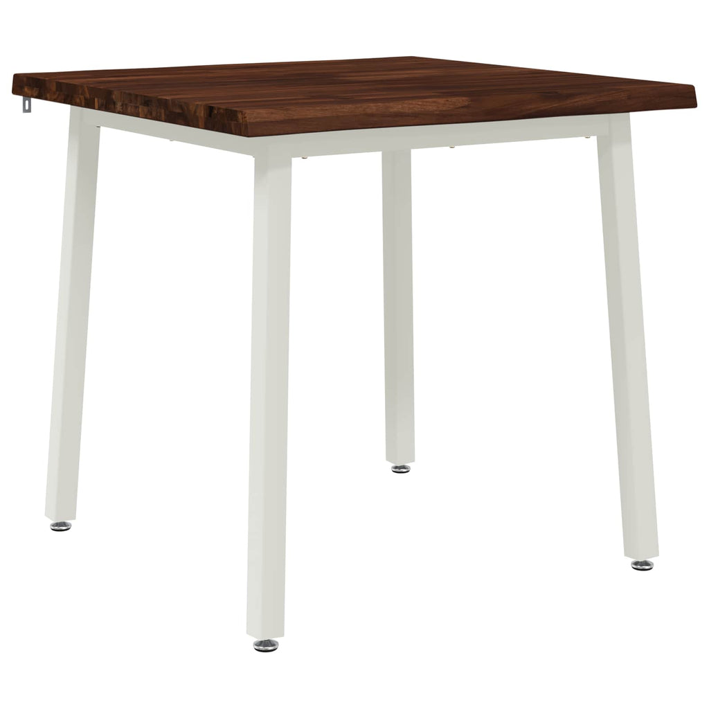 vidaXL 90 x 90 x 75 cm Lite Drewno Akacji Ciemnobrązowy i Biały
