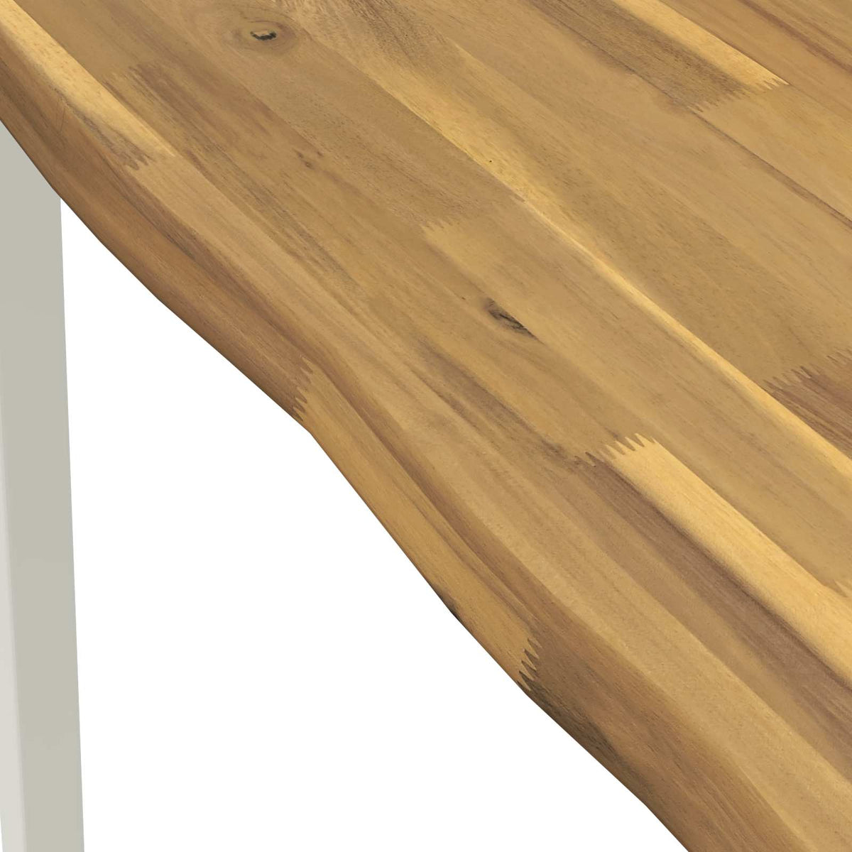 vidaXL 90 x 90 x 75 cm Lite Drewno Akacji Biały Kwadrat