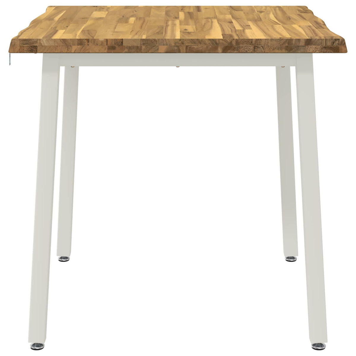 vidaXL 90 x 90 x 75 cm Lite Drewno Akacji Biały Kwadrat