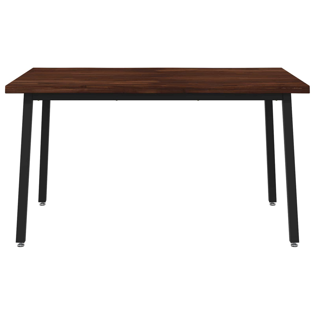 vidaXL 120 x 90 x 75 cm Lite Drewno Akacji Ciemnobrązowy i czarny