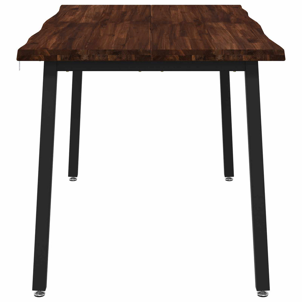 vidaXL 120 x 90 x 75 cm Lite Drewno Akacji Ciemnobrązowy i czarny