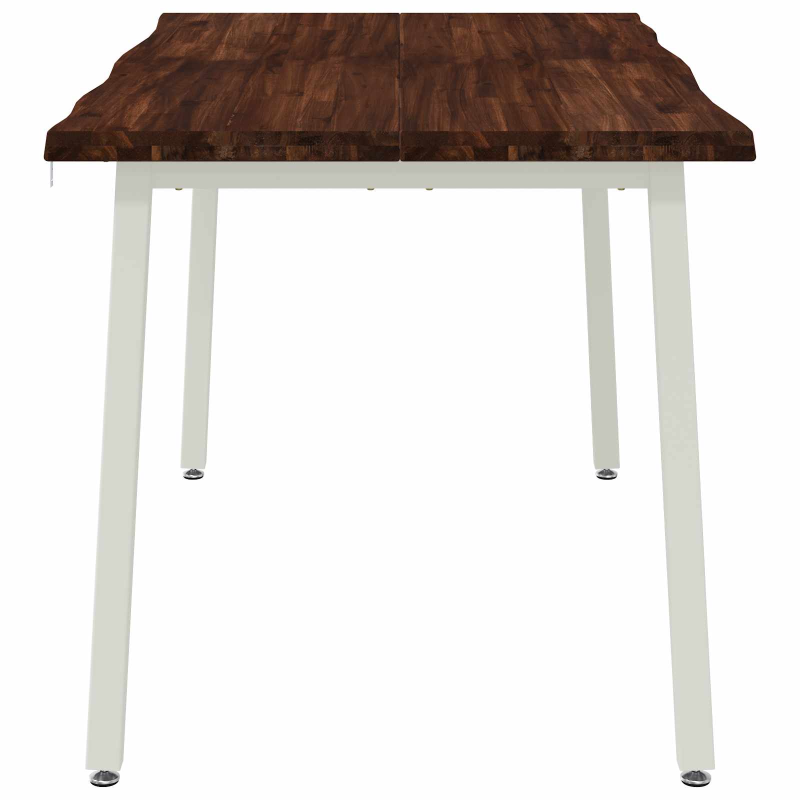 vidaXL 120 x 90 x 75 cm Lite Drewno Akacji Ciemnobrązowy i Biały