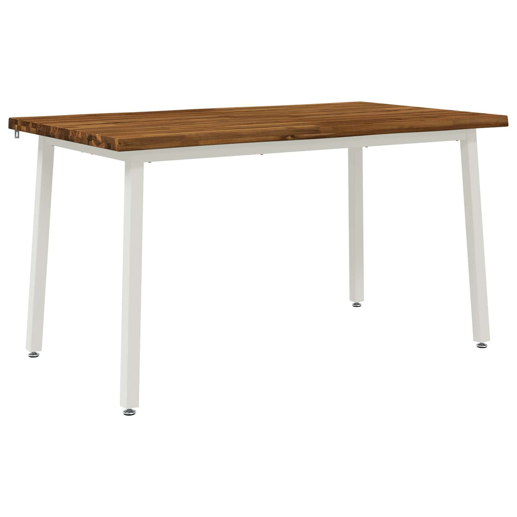 vidaXL 120 x 90 x 75 cm Lite Drewno Akacji Naturalne i białe