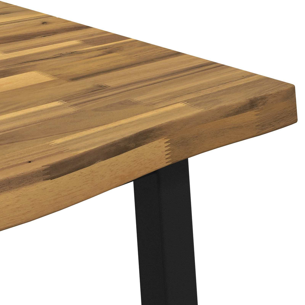 vidaXL 120 x 90 x 75 cm Lite Drewno Akacji biały i czarny Prostokątny