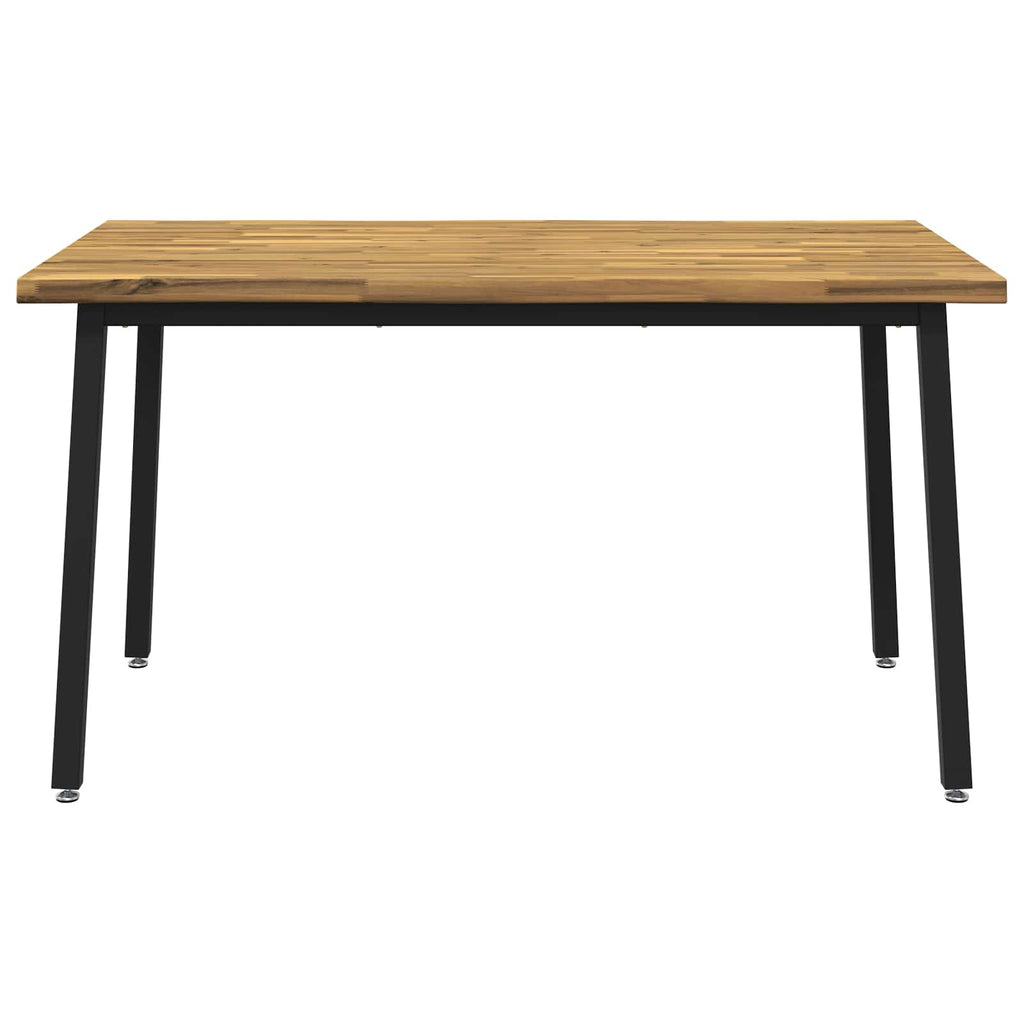 vidaXL 120 x 90 x 75 cm Lite Drewno Akacji biały i czarny Prostokątny