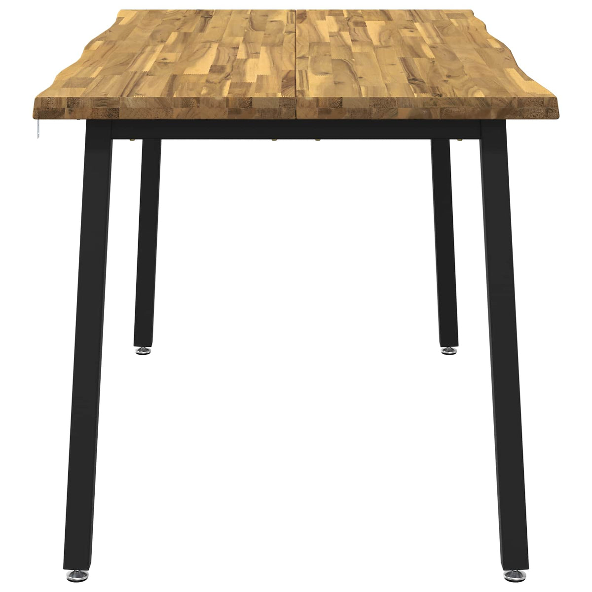 vidaXL 120 x 90 x 75 cm Lite Drewno Akacji biały i czarny Prostokątny