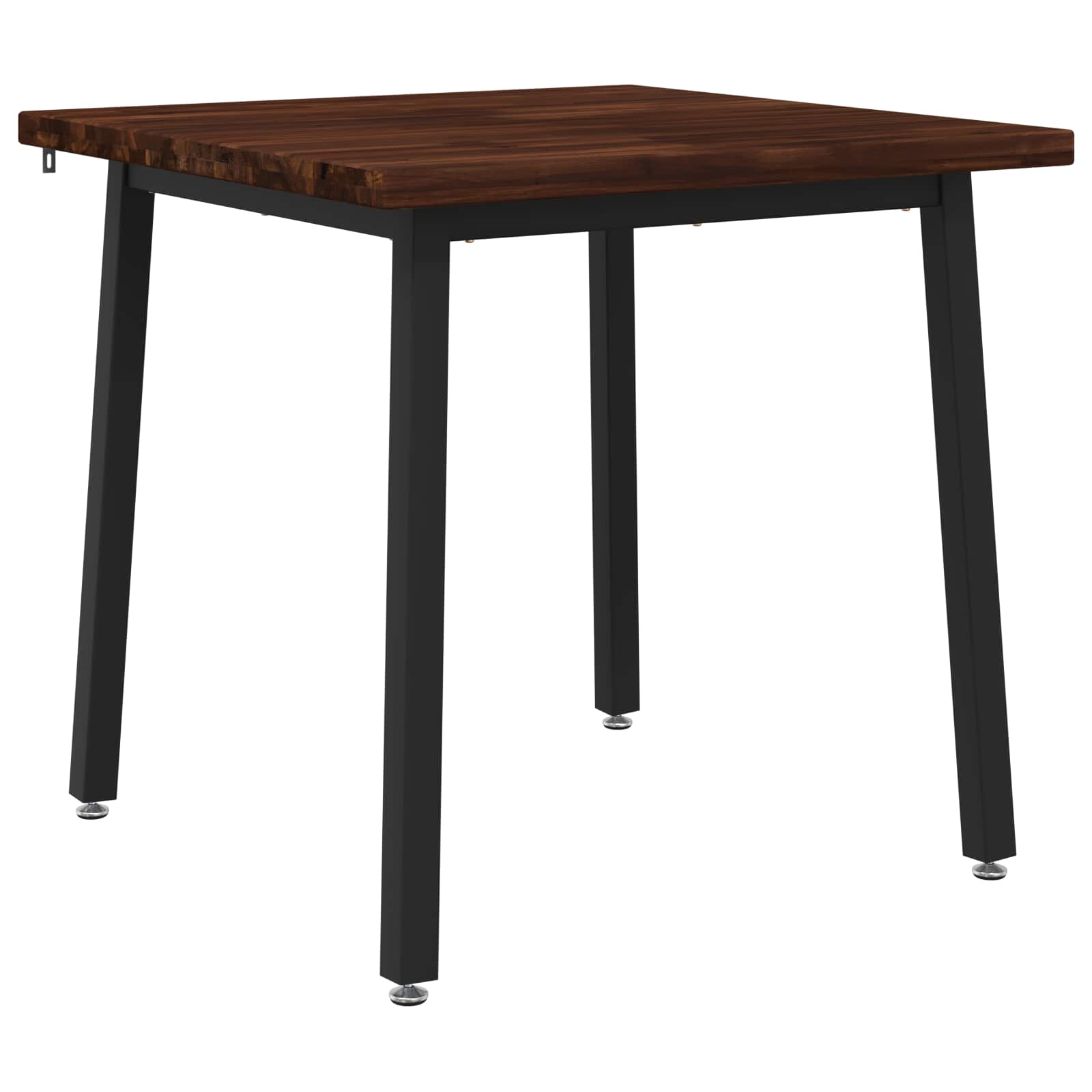vidaXL 60 x 55 x 75 cm Lite Drewno Akacji Ciemnobrązowy i czarny