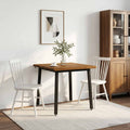 vidaXL 70 x 70 x 75 cm Lite Drewno Akacji Naturalny i czarny Kwadrat