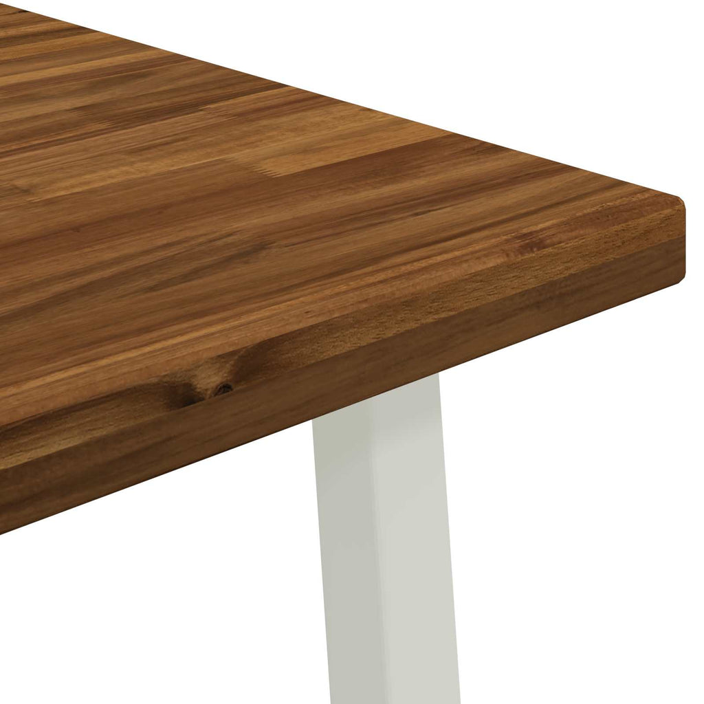 vidaXL 60 x 55 x 75 cm Lite Drewno Akacji Naturalne i białe