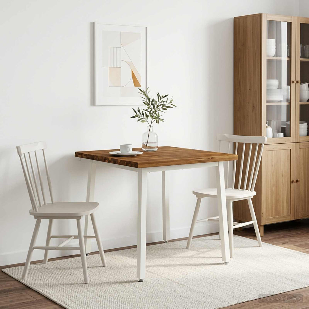 vidaXL 60 x 55 x 75 cm Lite Drewno Akacji Naturalne i białe